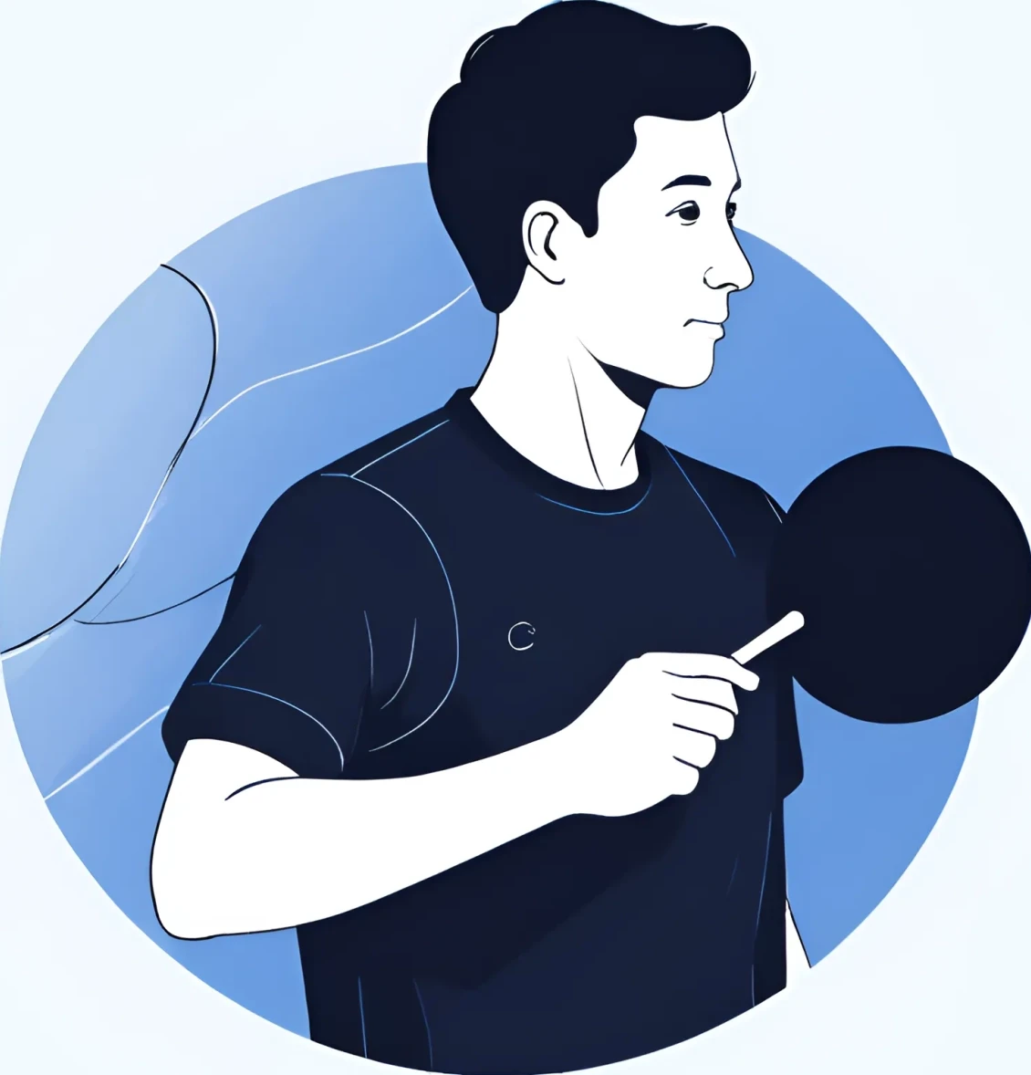 مردی در حال بازی پینگ پنگ