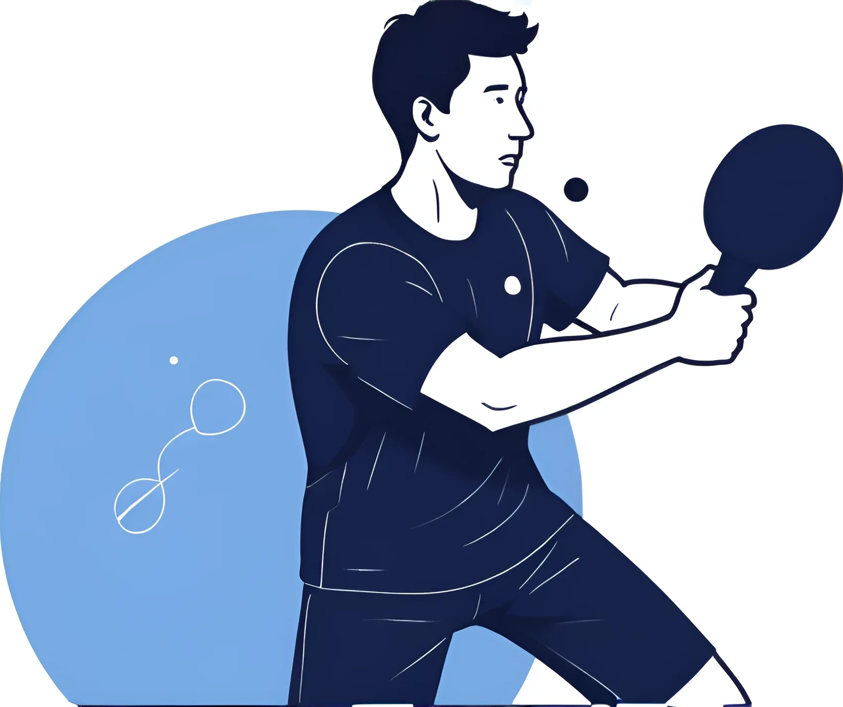 مردی در حال بازی پینگ پنگ